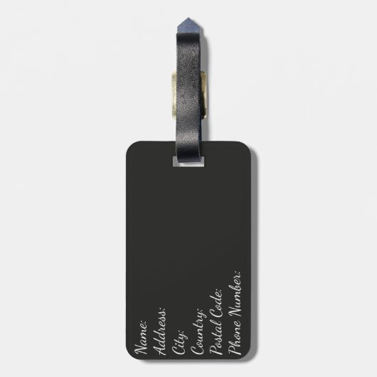 ヴィンテージスタイル赤ロブスターデザイン ラゲッジタグ (裏面縦)