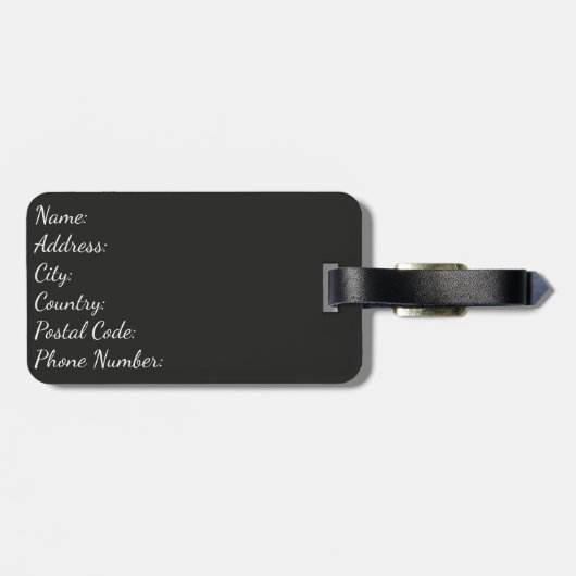 ヴィンテージスタイル赤ロブスターデザイン ラゲッジタグ (裏面横)