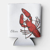 ヴィンテージスタイル赤ロブスターデザイン 缶クーラー (正面)