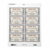 ヴィンテージスタイル農場生卵チキンラベル ラベル (フルシート)