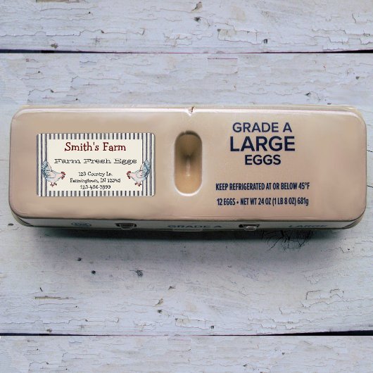 ヴィンテージスタイル農場生卵チキンラベル ラベル