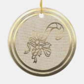 ヴィンテージスタイル金ゴールドキャンディーケーンセラミックオーナメント セラミックオーナメント (裏面)