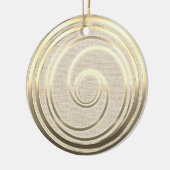 ヴィンテージスタイル金ゴールドテニススワールセラミックオーナメント セラミックオーナメント (左)