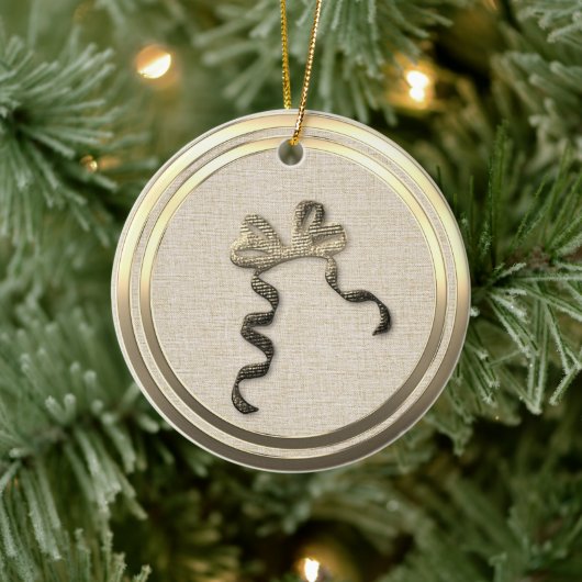 ヴィンテージスタイル金ゴールドボーセラミックスオーナメント セラミックオーナメント (ツリー)