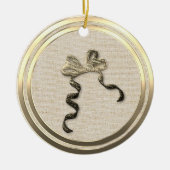 ヴィンテージスタイル金ゴールドボーセラミックスオーナメント セラミックオーナメント (正面)