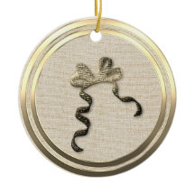 ヴィンテージスタイル金ゴールドボーセラミックスオーナメント