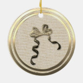 ヴィンテージスタイル金ゴールドボーセラミックスオーナメント セラミックオーナメント (裏面)