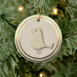 ヴィンテージスタイル金ゴールド鳥類セラミックオーナメント セラミックオーナメント