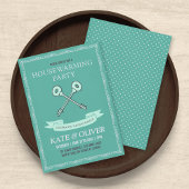 ヴィンテージスタイル鍵引っ越し祝いパーティーパーティの招待状 招待状