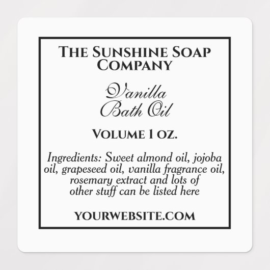 ヴィンテージスタイル防水バスラベルホワイト&ブラック ラベル (デザイン1)