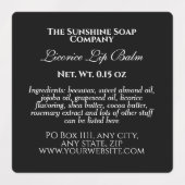 ヴィンテージスタイル防水リップバルブラベル – 黒 ラベル (デザイン1)