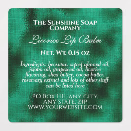 ヴィンテージスタイル防水化粧品グリーンフォイル ラベル