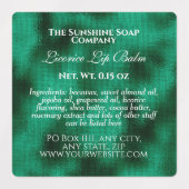 ヴィンテージスタイル防水化粧品グリーンフォイル ラベル (デザイン2)