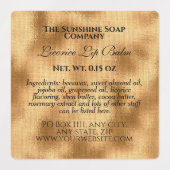 ヴィンテージスタイル防水化粧料製織金ゴールド箔 ラベル (デザイン2)