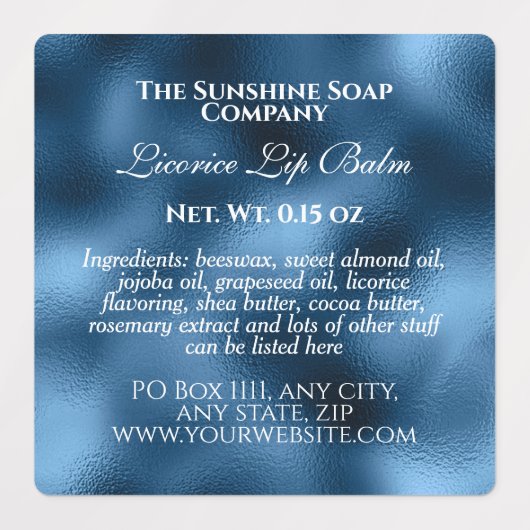 ヴィンテージスタイル防水化粧料青箔 ラベル (デザイン1)