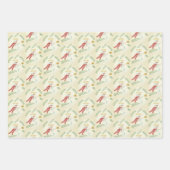 ヴィンテージスタイル雪だるまアート ラッピングペーパーシート (正面)