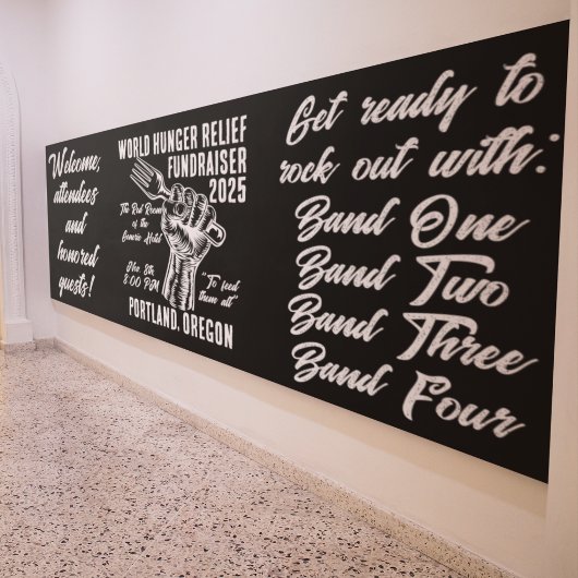 ヴィンテージスタイル飢餓レリーフ、 浮き彫り資金調達者 横断幕