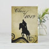 ヴィンテージスタイル馬跳び卒業招待状 招待状 (スタンド正面)