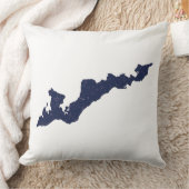 ヴィンテージスタイル魚島のロゴ枕 クッション (ブランケット)