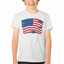 ヴィンテージスタイル魚釣りアメリカンフラッグレッドブルー