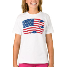 ヴィンテージスタイル魚釣りアメリカンフラッグレッドブルー