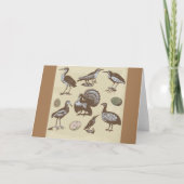 ヴィンテージスタイル鳥カード カード (正面)