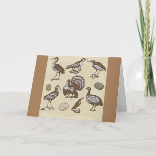 ヴィンテージスタイル鳥カード カード (正面)