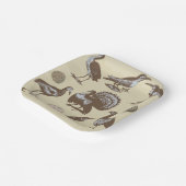 ヴィンテージスタイル鳥類紙プレート ペーパープレート (傾斜あり)