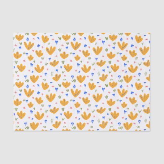 ヴィンテージスタイル黄山花 薄葉紙 (正面)