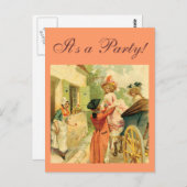 ヴィンテージスタイル18世紀はがき ポストカード (正面/裏面)