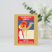 ヴィンテージスタイル1920sカサブランカ広告トラベル ポストカード (スタンド正面)