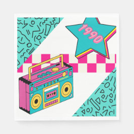 ヴィンテージスタイル1990ステレオ スタンダードランチョンナプキン