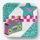 ヴィンテージスタイル1990ステレオ ペーパープレート (正面)