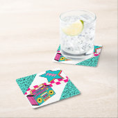 ヴィンテージスタイル1991ステレオ スクエアペーパーコースター (インサイチュ)