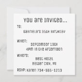 ヴィンテージスタイル1991ステレオ 招待状 (裏面)