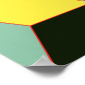 ヴィンテージスタイル3D幾何学的シームレスパターンc ポスター (角)