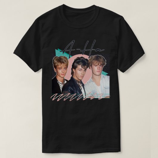 ヴィンテージスタイル80s AHaデザイン1 Tシャツ (デザイン正面)