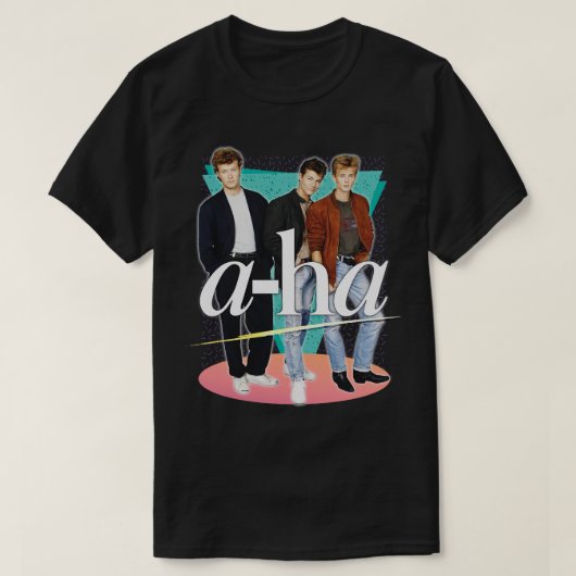 ヴィンテージスタイル80s AHaデザイン Tシャツ (デザイン正面)