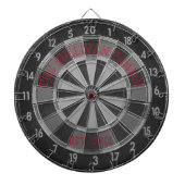 ヴィンテージスタイル[あなたの家族の名前] Red Dart Board ダーツボード (正面)