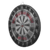 ヴィンテージスタイル[あなたの家族の名前] Red Dart Board ダーツボード (正面右)