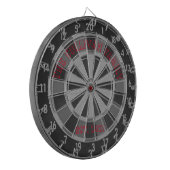 ヴィンテージスタイル[あなたの家族の名前] Red Dart Board ダーツボード (正面左)