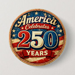 ヴィンテージスタイル アメリカ生誕250周年ボタン 缶バッジ