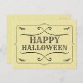 ヴィンテージスタイル ハッピー ハロウィン ポストカード (正面/裏面)