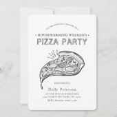 ヴィンテージスタイル ピザパーティー | 新居お披露目会へのご招待 招待状 (正面)