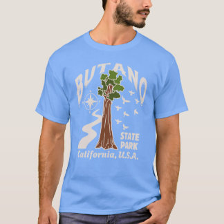 ヴィンテージスタイル ブタノ州立公園 カリフォルニア州 タン テキスト Tシャツ