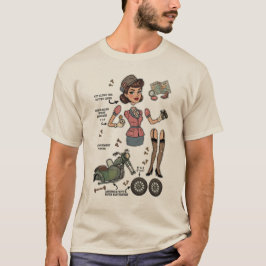 ヴィンテージスタイル ペーパードールキット アドベンチャー Tシャツ