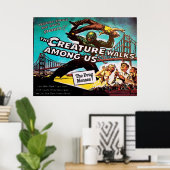 ヴィンテージスタイル、メネース、フェイクシネマ ポスター (ホームオフィス)