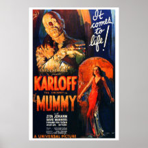 ヴィンテージスタイル モンスター映画ポスター ミイラ