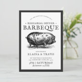 ヴィンテージスタイル|リハーサルディナー| BBQピグロースト 招待状 (スタンド正面)