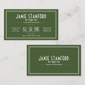 ヴィンテージスタイル、任意のカラーレトロ 名刺 (正面/裏面)